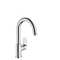 Смеситель для раковины Hansgrohe Vernis Blend однорычажный с поворотным изливом и сливным гарнитуром хром 71554000