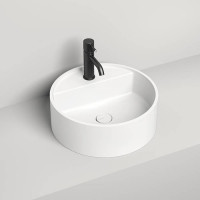 Раковина накладная Salini Armonia Top 202 45х45х11.6 см 1 отв. S-Sense белый глянцевый 130117G