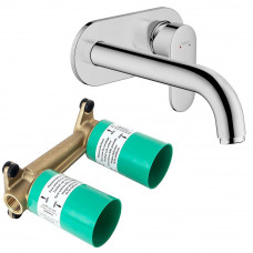Смеситель для раковины Hansgrohe Vernis Blend настенный комплект 71576000/13622180 Смеситель для раковины Hansgrohe Vernis Blend настенный комплект 71576000/13622180