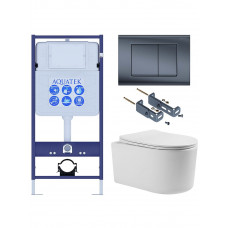 Комплект инсталляции 4 в 1 AQUATEK МИЯ Т-033 с унитазом AQ2004T-00 и сиденьем soft-close INS-0000012/KKI-0000016/KDI-0000033/AQ2004T-00