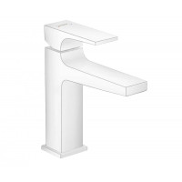 Смеситель для раковины Hansgrohe Metropol 117 мм клапан Push-Open белый матовый 32507700