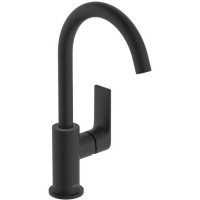 Смеситель для раковины Hansgrohe Rebris E 210 однорычажный с поворотным изливом матовый черный 72576670