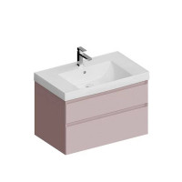 Тумба подвесная Kerama Marazzi Cubo 80 см с ящиками мальва матовая CUB.80.2\MAL