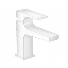 Смеситель для раковины Hansgrohe Metropol 89 мм клапан Push-Open белый матовый 32500700