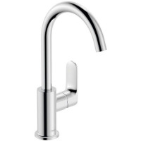 Смеситель для раковины Hansgrohe Rebris S 210 с поворотным изливом и сливным гарнитуром хром 72536000