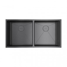 Кухонная мойка Omoikiri Taki 86-2-U/IF Side-GM 86.5x44 см вороненая сталь 4993793