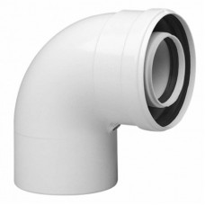 Отвод коаксиальный BAXI 110/160 мм 87° полипропиленовый 71413361 Отвод коаксиальный BAXI 110/160 мм 87° полипропиленовый 71413361