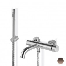 Смеситель для ванны настенный Newform X-Steel 316 с ручным душем и кронштейном PVD Brushed Copper Bronze 69640CX.59.067 Смеситель для ванны настенный Newform X-Steel 316 с ручным душем и кронштейном PVD Brushed Copper Bronze 69640CX.59.067