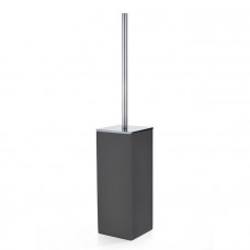 Ершик для туалета напольный 3SC Mood Black Solid Surface черный матовый/хром MN17ASL