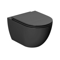 Унитаз подвесной безободковый Azzurra Comoda 51.5x36 см Carbone CMVCSPE00000CA