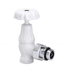 Клапан радиаторный угловой SR Rubinetterie Floral Old Style 1/2 белый 0337-1500VC0A