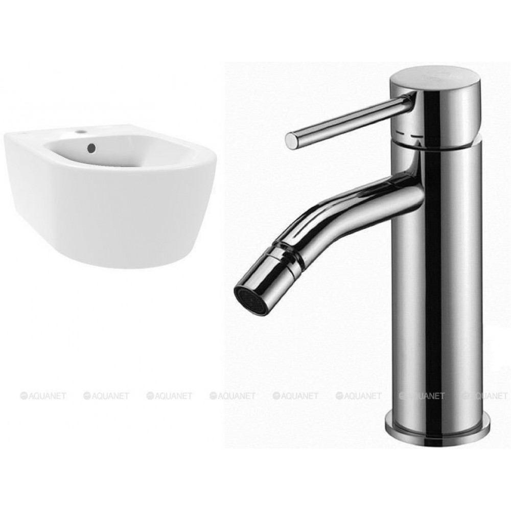 Комплект биде подвесное Villeroy & Boch Avento 54050001 со смесителем Paffoni Light LIG131CR хром