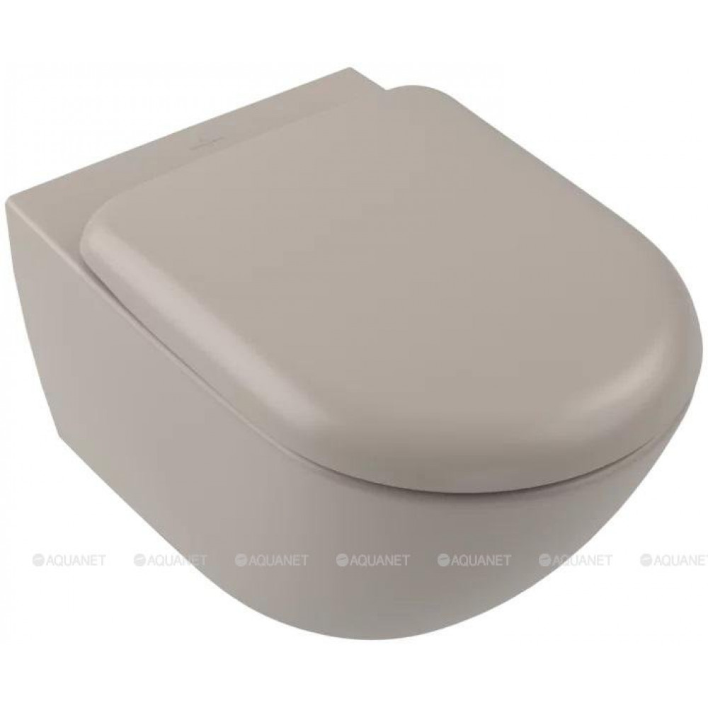 Унитаз подвесной Villeroy & Boch Antao 370x560 мм CeramicPlus цвет Almond 4674T0AM