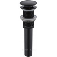Донный клапан Bravat P6420BW-ENG латунь без перелива черный P6420BW-ENG