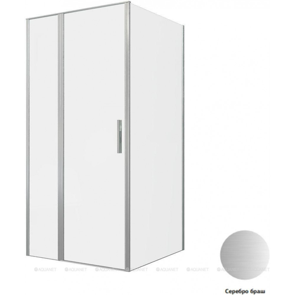 Душевое ограждение Allen Brau Priority 1000x1000 мм 8 мм серебро браш 3.31029.BA/3.31047.BA