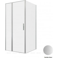 Душевое ограждение Allen Brau Priority 1000x1000 мм 8 мм серебро браш 3.31029.BA/3.31047.BA