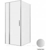 Душевое ограждение Allen Brau Priority 900х1000 мм 8 мм серебро браш 3.31026.BA/3.31047.BA