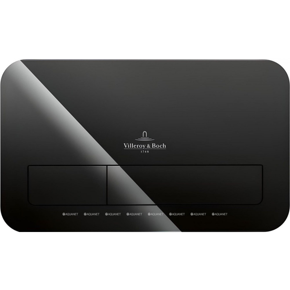 Клавиша смыва Villeroy & Boch ViConnect Glass Glossy Black стекло 922400RB