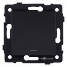 Выключатель одноклавишный с подсветкой без рамки Kollinger  REA-S-002BM