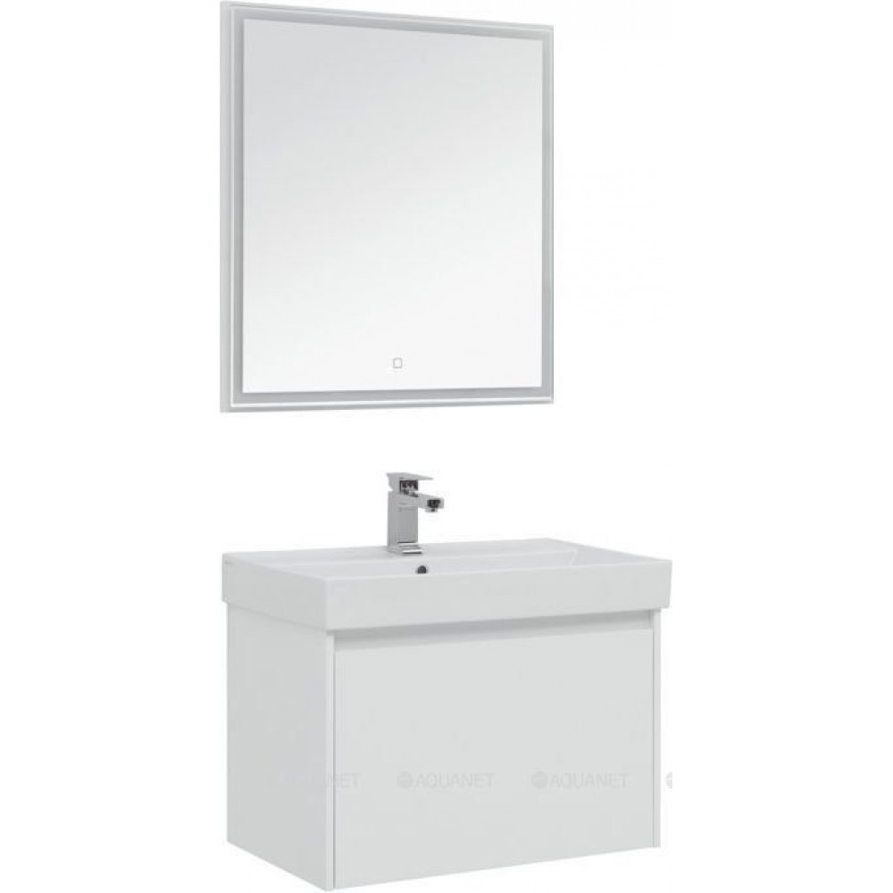 Набор мебели для ванной Aquanet Nova Lite 75 1+1 ящик белый глянец 00242296