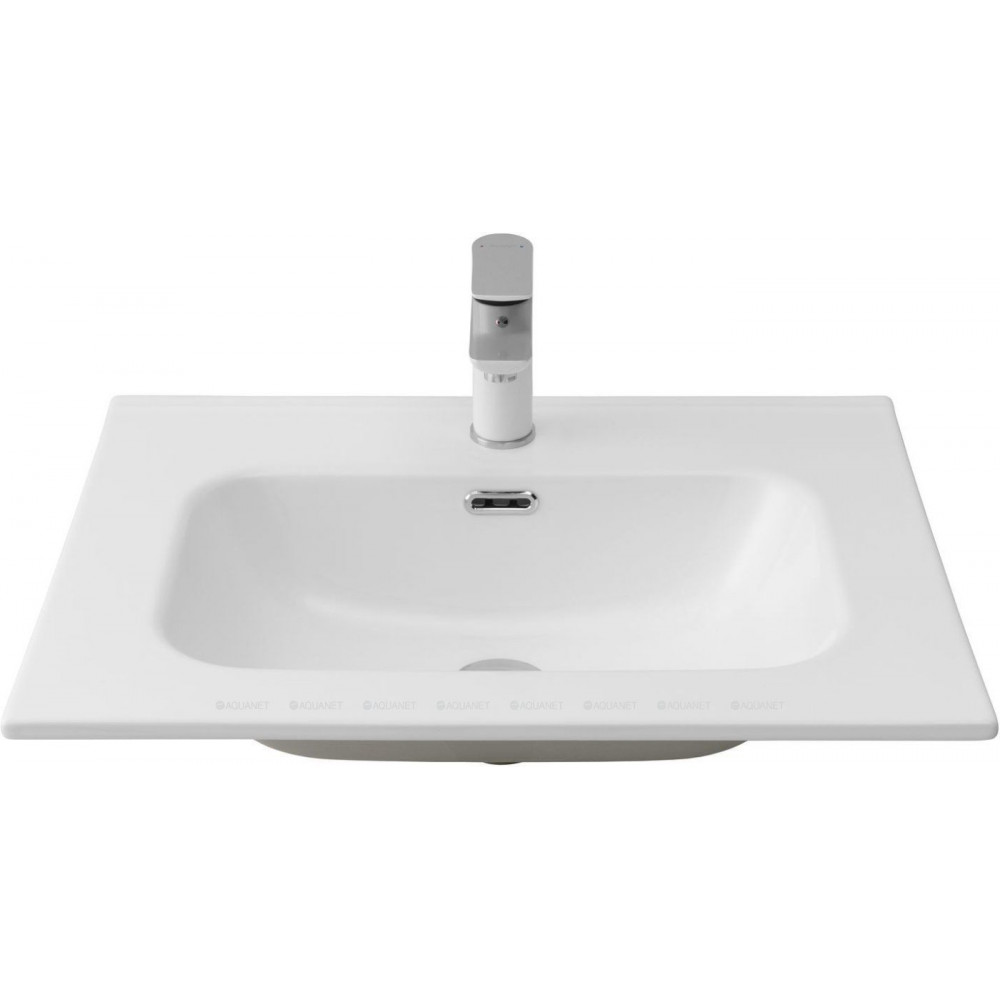 Раковина-столешница Aquanet Flat 60 белый матовый 00330429