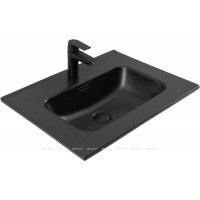 Раковина-столешница Aquanet Flat 60 черный матовый 00329253
