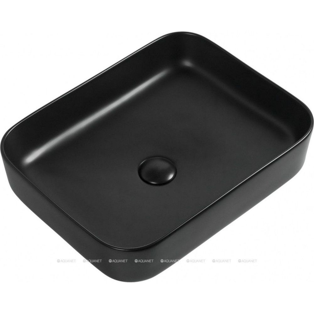 Раковина накладная Aquanet SOUL-1-MB 500x400x135 мм черный матовый SOUL-1-MB