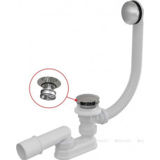 Сифон для ванны Alcaplast A504CKM Click-Clack металл A504CKM Сифон для ванны Alcaplast A504CKM Click-Clack металл A504CKM