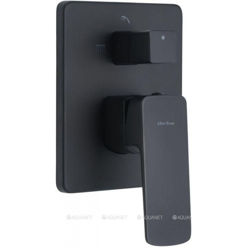 Смеситель встраиваемый Allen Brau INFINITY X2 на 2 выхода черный матовый 5.21014-31