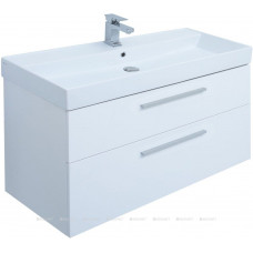 Тумба Aquanet Nova 100 (SLIM SYNERGY) 2 ящика белый глянец 00249922 Тумба Aquanet Nova 100 (SLIM SYNERGY) 2 ящика белый глянец 00249922