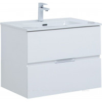 Тумба с раковиной Aquanet Алвита new 70 2 ящика белый матовый 00306154