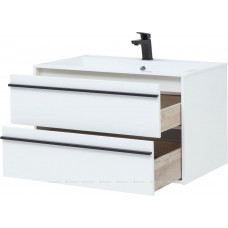 Тумба с раковиной Aquanet Lino 90 белый матовый 00271949