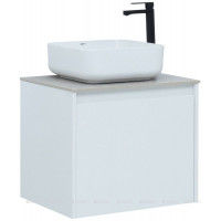 Тумба с раковиной Aquanet Nova Lite 60 1+1 ящик белый глянец 00245029