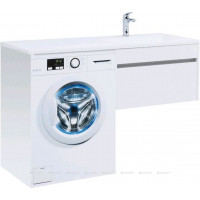 Тумба с раковиной Aquanet Токио 130 R подвесная 1 ящик белый глянец 00239218