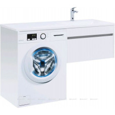 Тумба с раковиной Aquanet Токио 130 R подвесная 1 ящик белый глянец 00239218