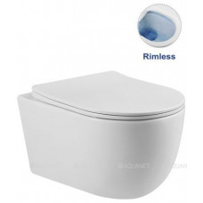 Унитаз подвесной Vincea Evo 370х490 мм безободковый с сиденьем slim soft-close VT1-34S