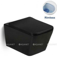 Унитаз подвесной безободковый Vincea Q-Line черный матовый с сиденьем slim soft-close VT1-12MB