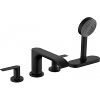 Смеситель на борт ванны hansgrohe Vivenis на 4 отверстия sBox внешняя часть черный матовый 75444670