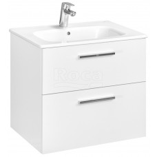 Тумба под умывальник подвесная Roca Victoria 586x450x550 мм 2 ящика Белый глянец A857468806