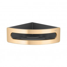 Полочка для душа угловая Keuco Elegance подвесная brushed brass/anthracite 11657250001