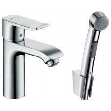 Смеситель для раковины Hansgrohe Metris 110 с гигиеническим душем и клапаном Push-Open 31285000 Смеситель для раковины Hansgrohe Metris 110 с гигиеническим душем и клапаном Push-Open 31285000