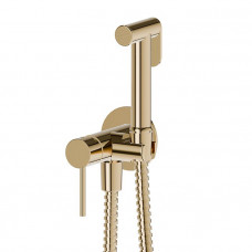 Смеситель с гигиеническим душем Newform Idroscopini шланг 120 см PVD Brushed Pale Gold 886E.59.098