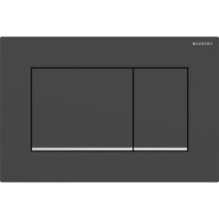 Клавиша смыва Geberit Sigma30 для двойного смыва квадратная черный матовый/хром 115.883.14.1