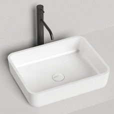 Раковина накладная Salini Gloria 48х38х12 см S-Stone белая матовая 1102209M