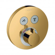 Термостат для душа Hansgrohe ShowerSelect на 2 потребителя полированное золото 15743990 Термостат для душа Hansgrohe ShowerSelect на 2 потребителя полированное золото 15743990