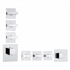 Смеситель для душа термостатический Bossini Rectangular High-Flow внешняя часть хром Z033205.030