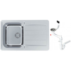 Мойка кухонная Alveus Line Max 80 790х500х190 мм с сифоном 1136608