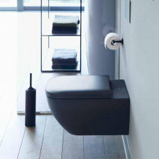 Унитаз подвесной Duravit Happy D.2 Plus Rimless 36.5x54 см антрацит матовый 2222098900