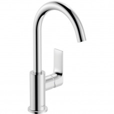 Смеситель для раковины Hansgrohe Rebris E 210 с поворотным изливом и сливным гарнитуром хром 72576000