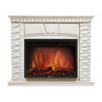 Портал для электрокамина Firelight Porto 30 камень белый шпон беленый дуб НС-1202952